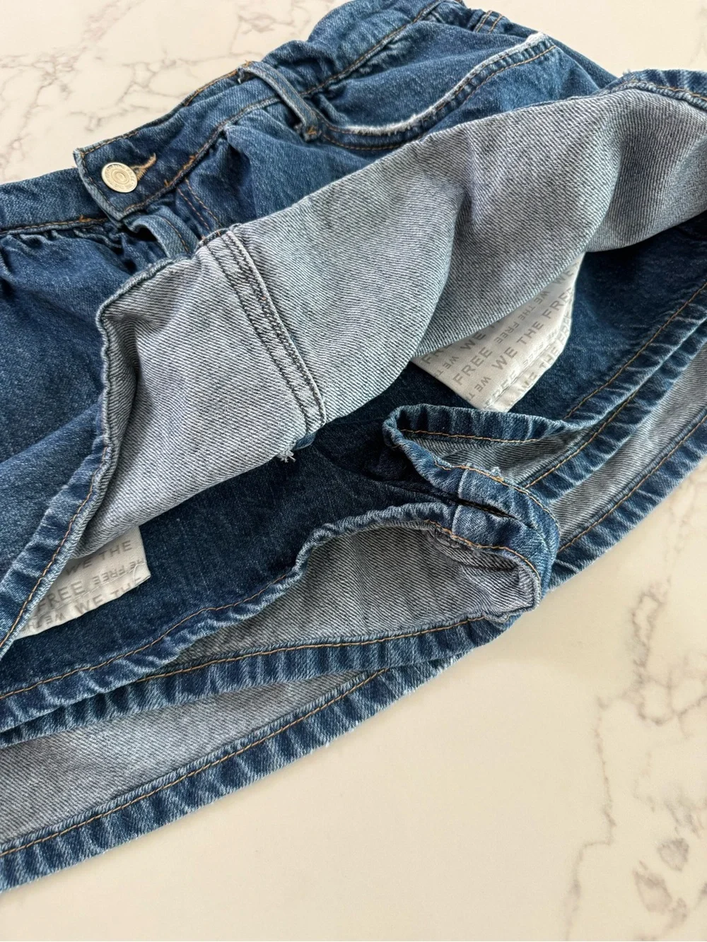 Free People We The Free Demi Denim Skort - Mood Ring - Size 31